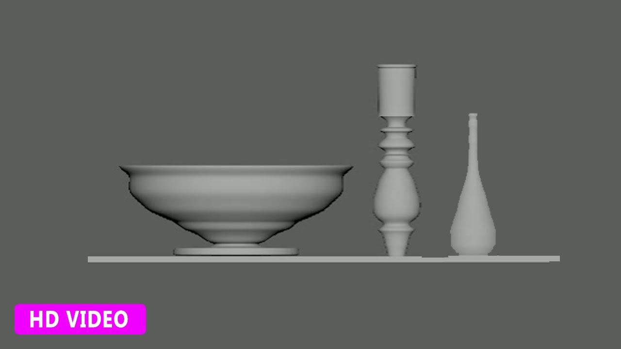 Modeling a simple vase with Spline in 3D maya - part 2