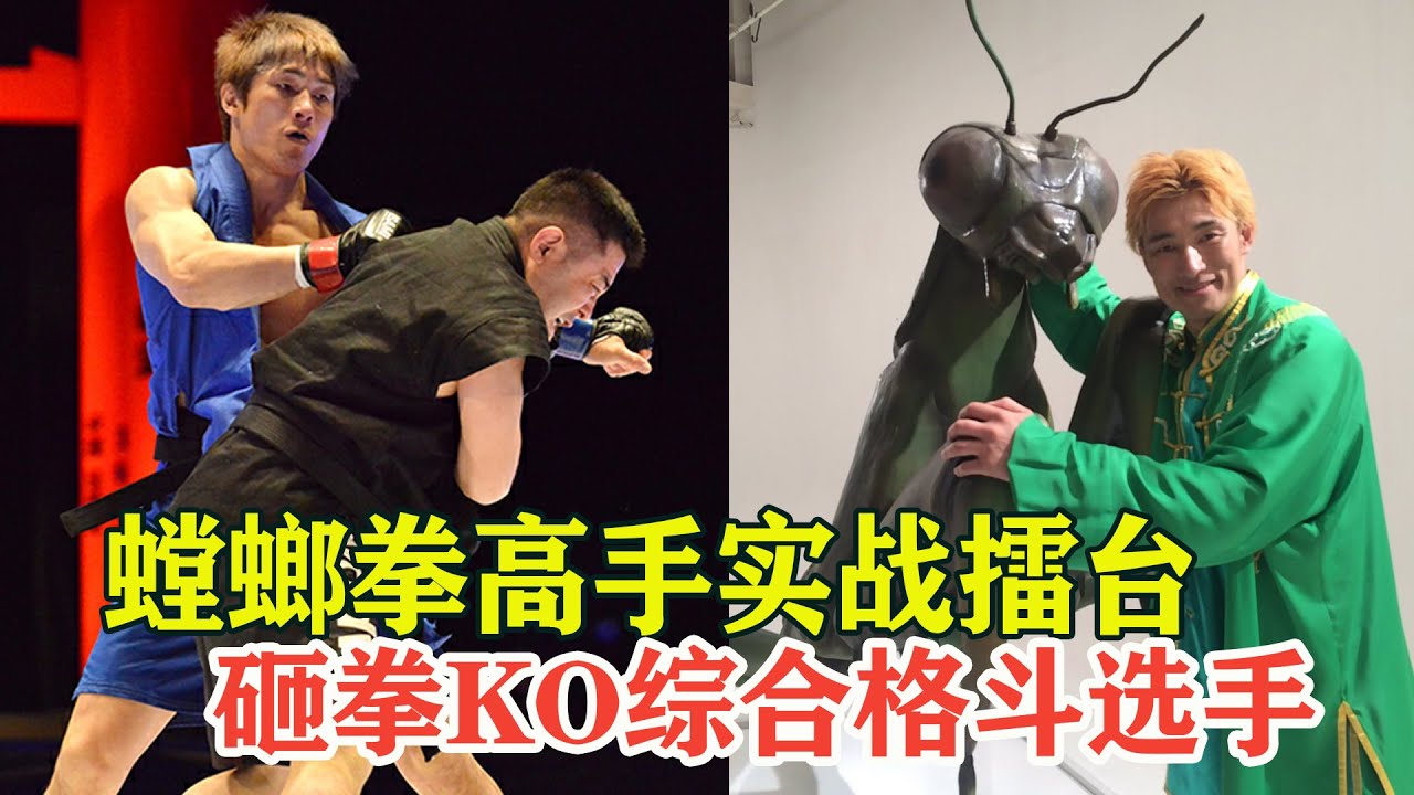 小伙暴打武术大师柳龙拳，这次遇到螳螂拳高手，竟被首回合KO！Praying Mantis Kung Fu VS MMA【搏击先锋】