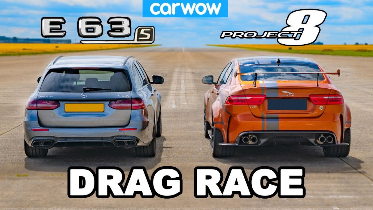AMG E63 S v Jaguar Project 8: DRAG RACE