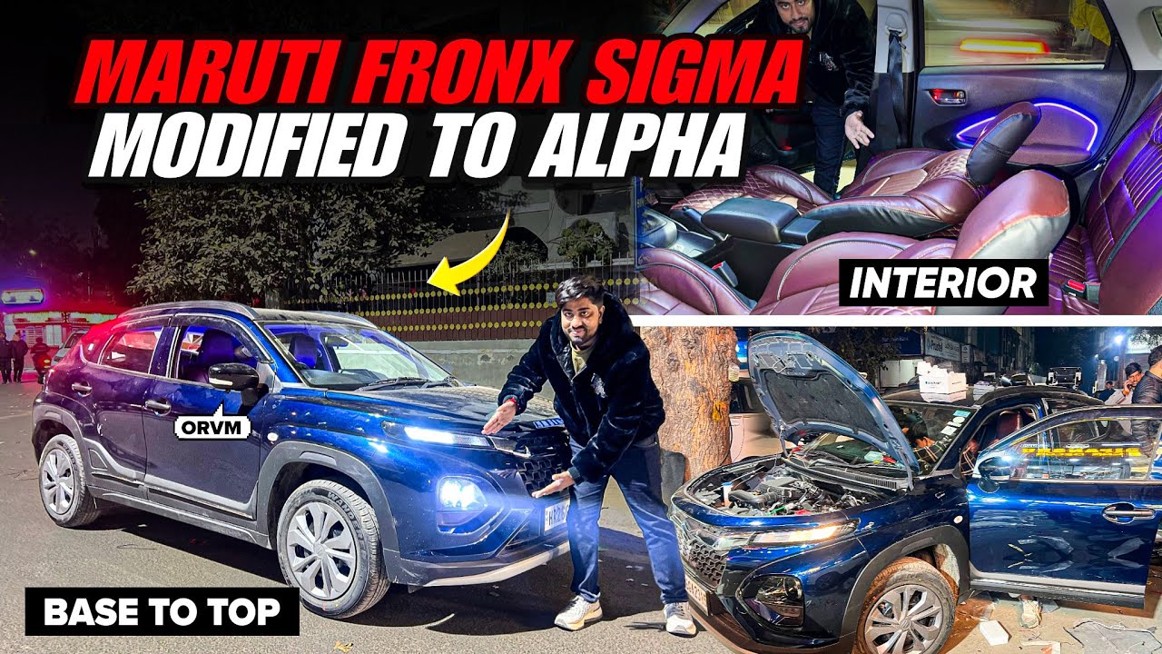 MARUTI FRONX SIGMA MODIFIED TO ALPHA || FRONX BASE TO TOP WITH PRICE || FRONX SIGMA MODIFIED ||