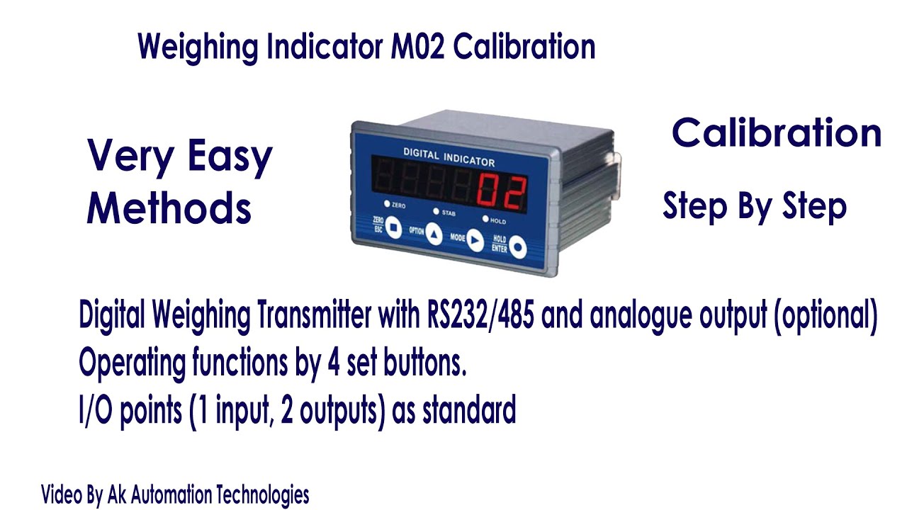 Digital indicator M02 Calibration Setup