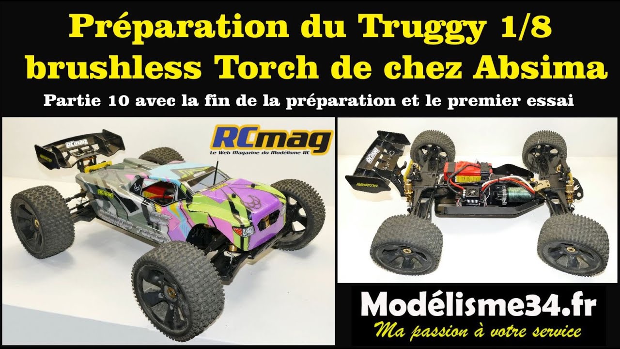 Fin de la préparation et premiers essais du truggy 1/8 brushless Torch de chez Absima - Partie 10