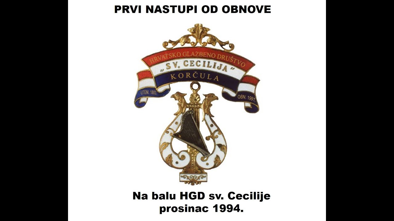 Na balu HGD sv.  Cecilije Korčula, prosinac 1994.