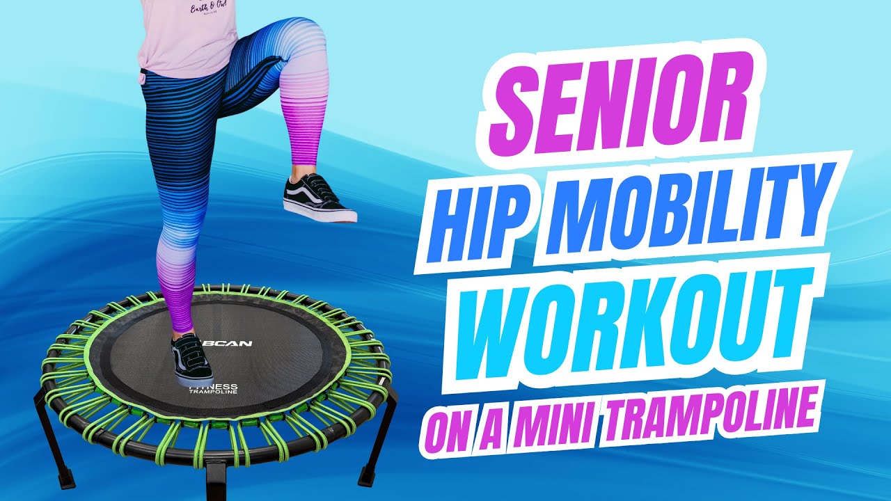 10 Minute Senior Hip Mobility & Strength Workout | Mini Trampoline Rebounding for Beginners