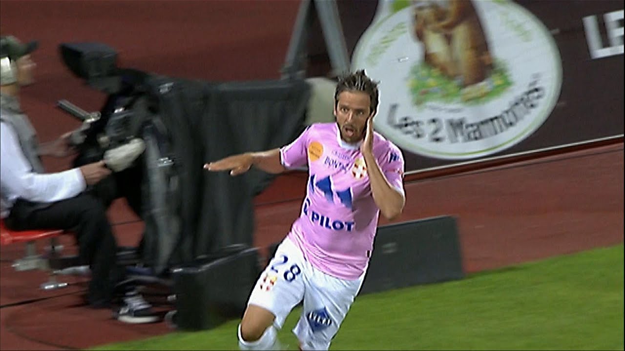But Fabrice EHRET (4') - Evian TG FC - FC Sochaux-Montb&eacute;liard (1-1 - 2013/2014