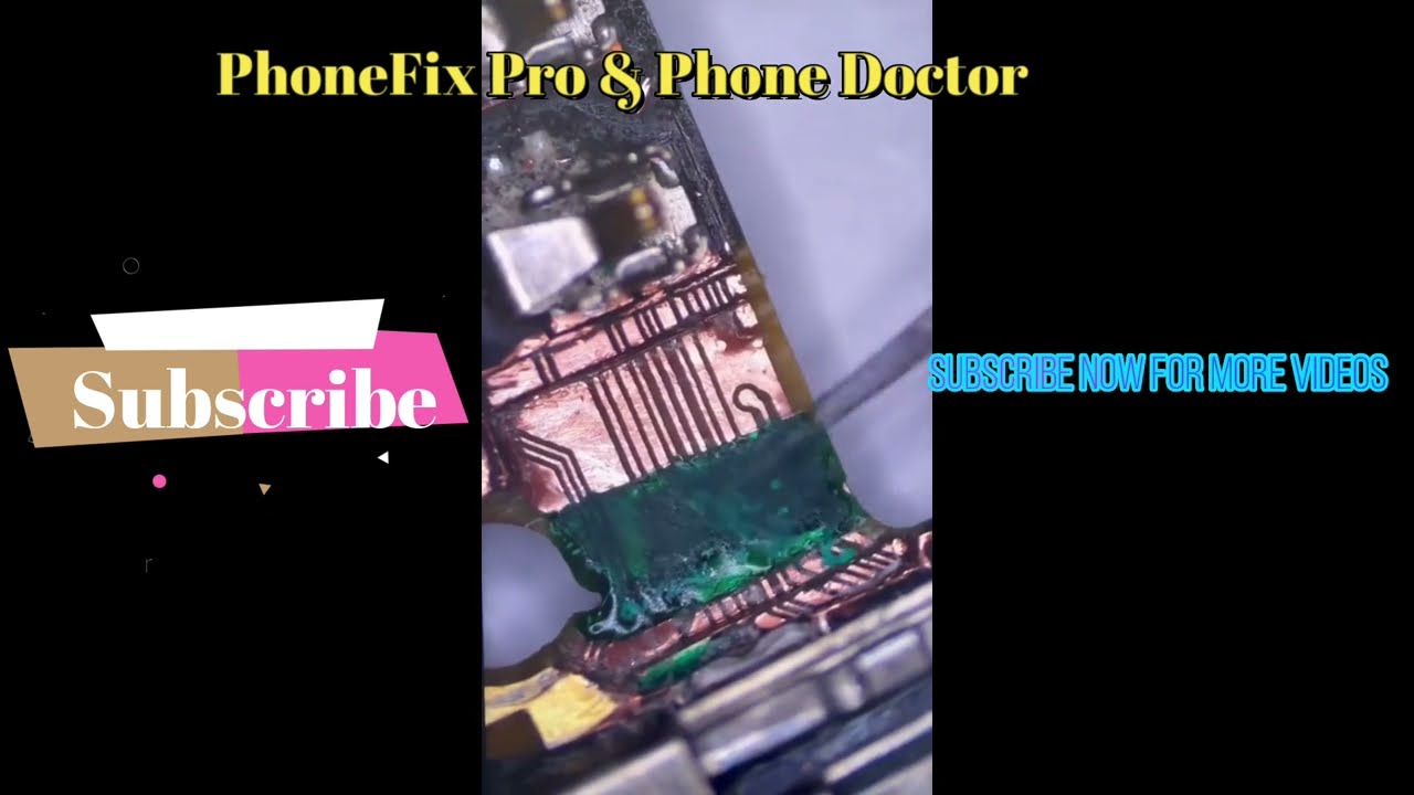 Logic board jump wire soldering working.From PhoneFix Pro & Phone Doctor.