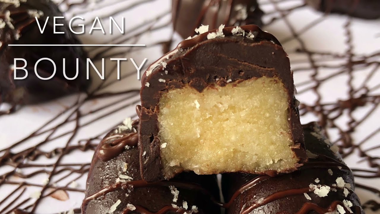 Vegan Bounty Chocolate/घर की बनी स्वादिष्ट चॉकलेट/झट पट तैयार/no milk no butter/नारियल भरवां चॉकलेट