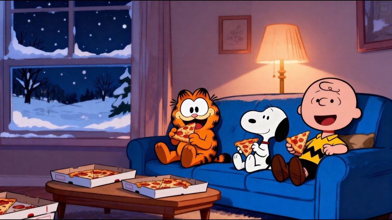 Snoopy Cozy Winter Jazz Ambience❄️Relaxing Music for Stress Relief 🎷Soft Jazz for Peaceful Moments