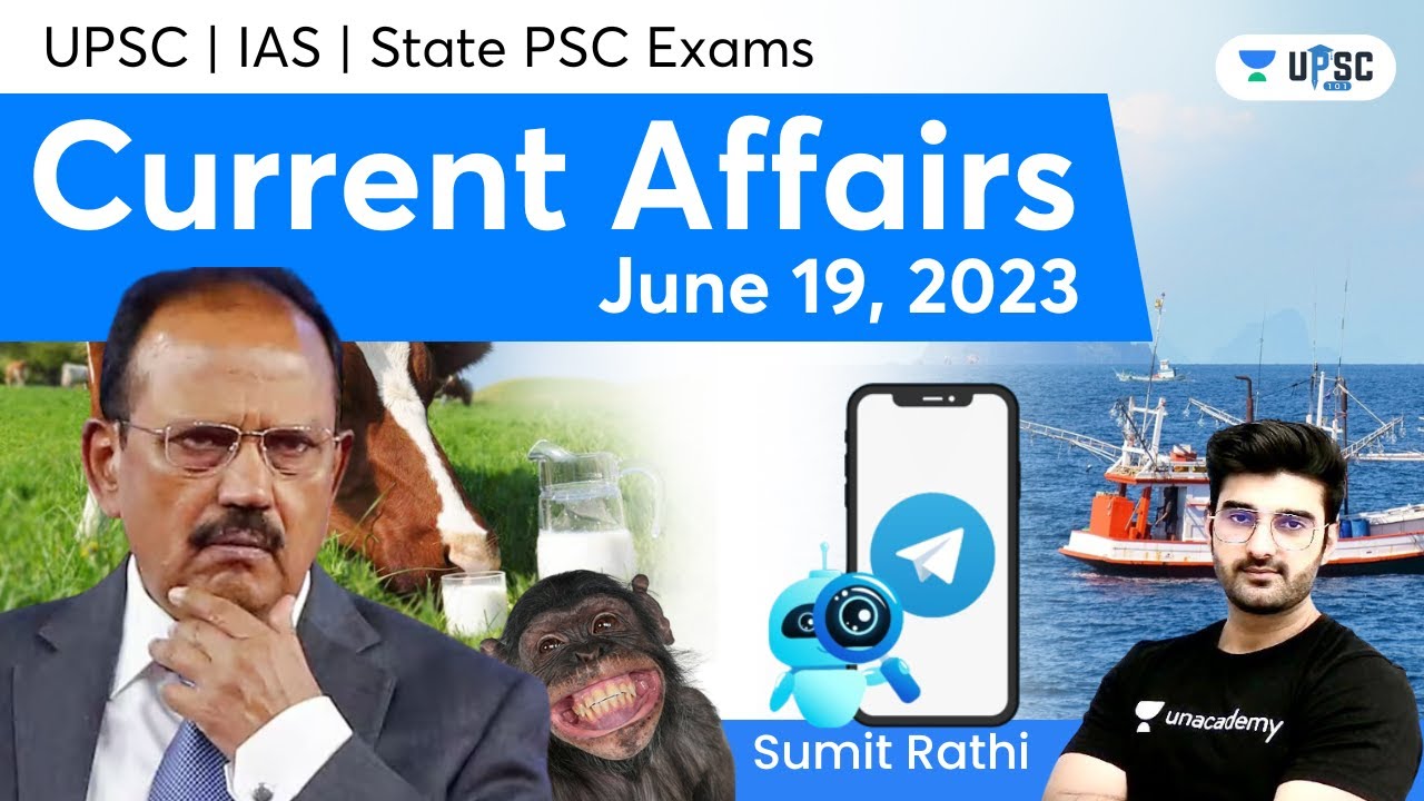 Daily Current Affairs In Hindi By Sumit Rathi | 19th June 2023 | The Hindu, PIB for IAS