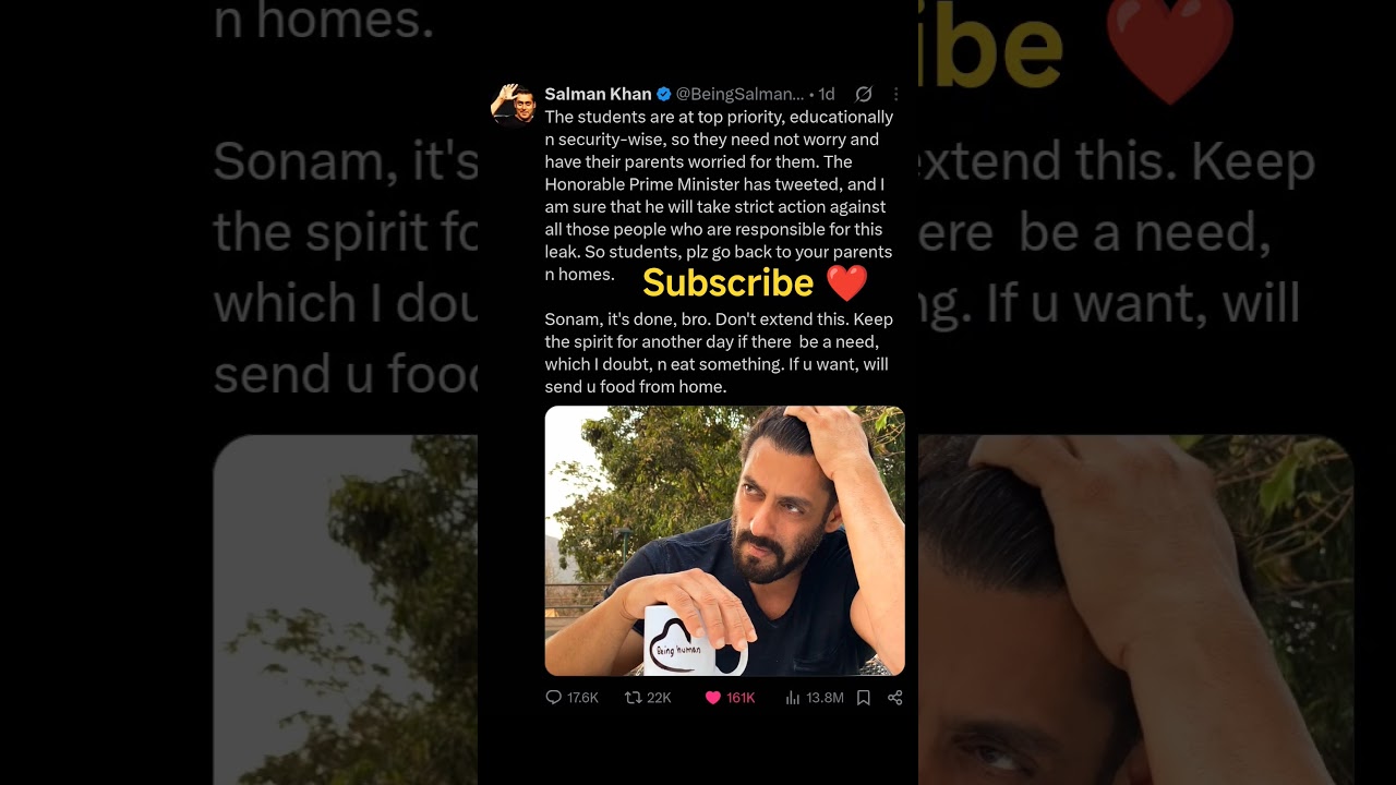 Salman Khan Tweeted about protest #viral #trending #salmankhan