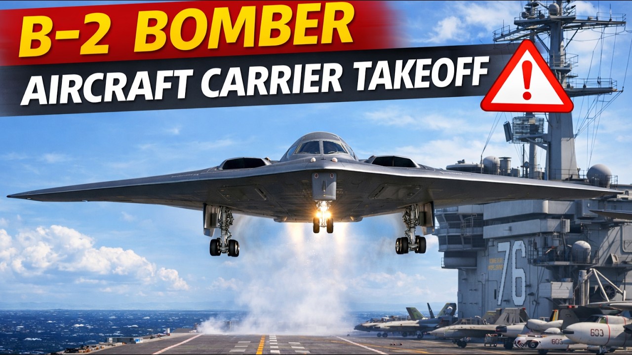 Rare B-2 Spirit Stealth Bomber Carrier Takeoff – Amazing Flight