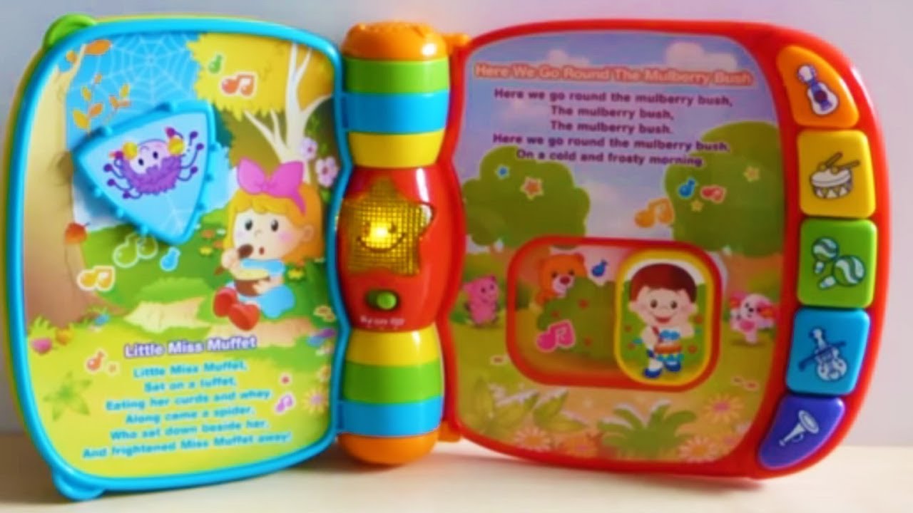 Vtech Baby Musical Rhymes Book for babies and toddlers. - Multi-Coloured