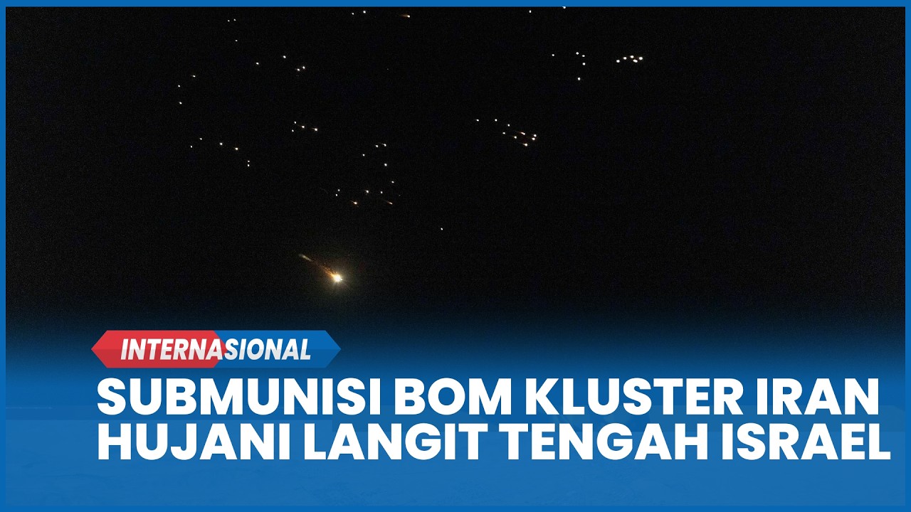Video Dramatis, Submunisi Bom Kluster Iran Hujani Langit Tengah Israel