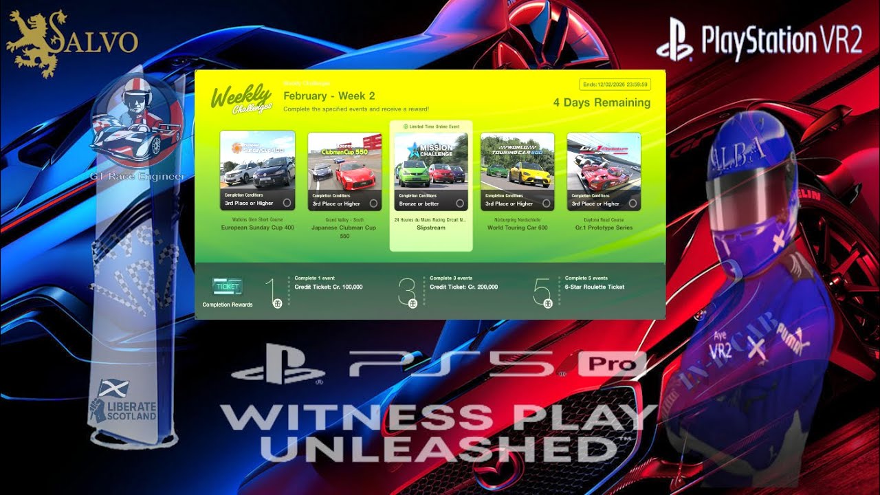 GT7 Spec III Weekly Challenges on PS5 Pro PSVR2 4K 60fps