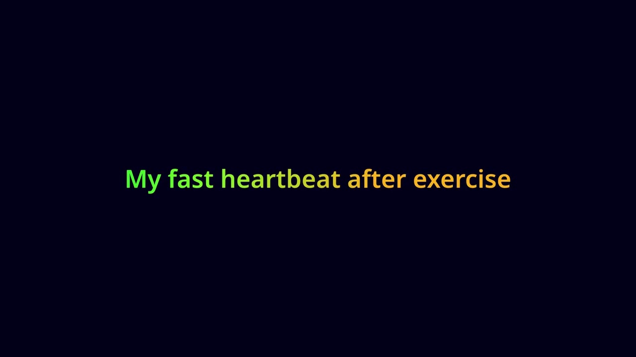 My male heartbeat after some exercise