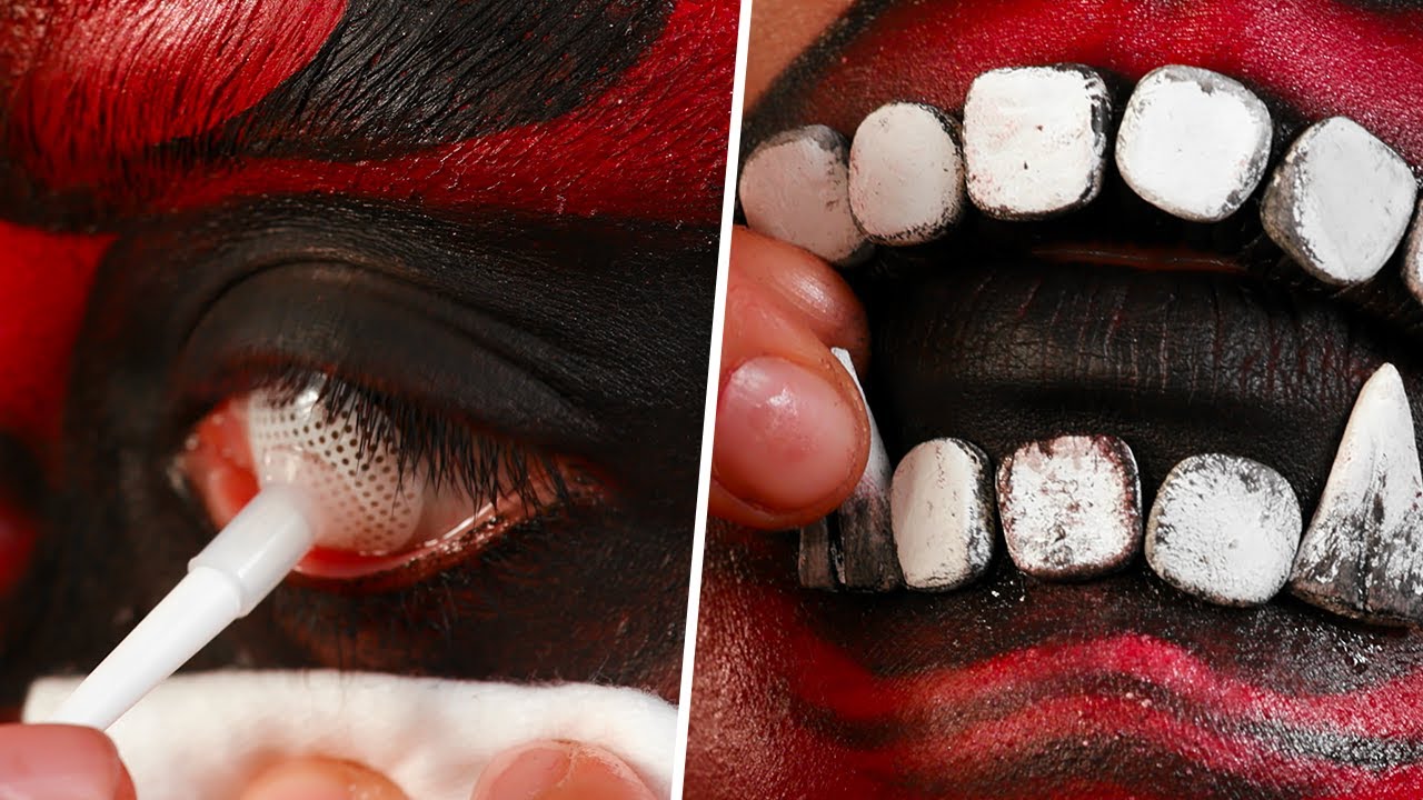 Demon Hannya Makeup Transformation | Halloween Makeup Tutorial