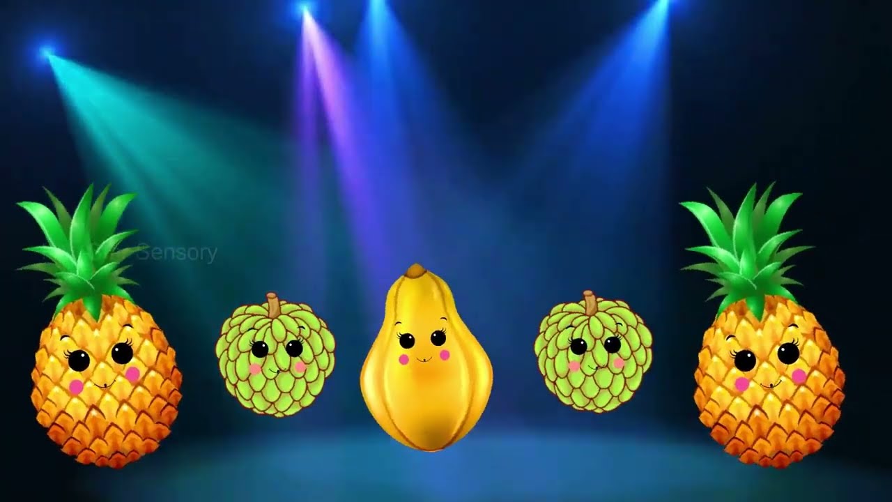 Happy Fruits Disco Party - Fruits Dancing - Happy Star Dancing