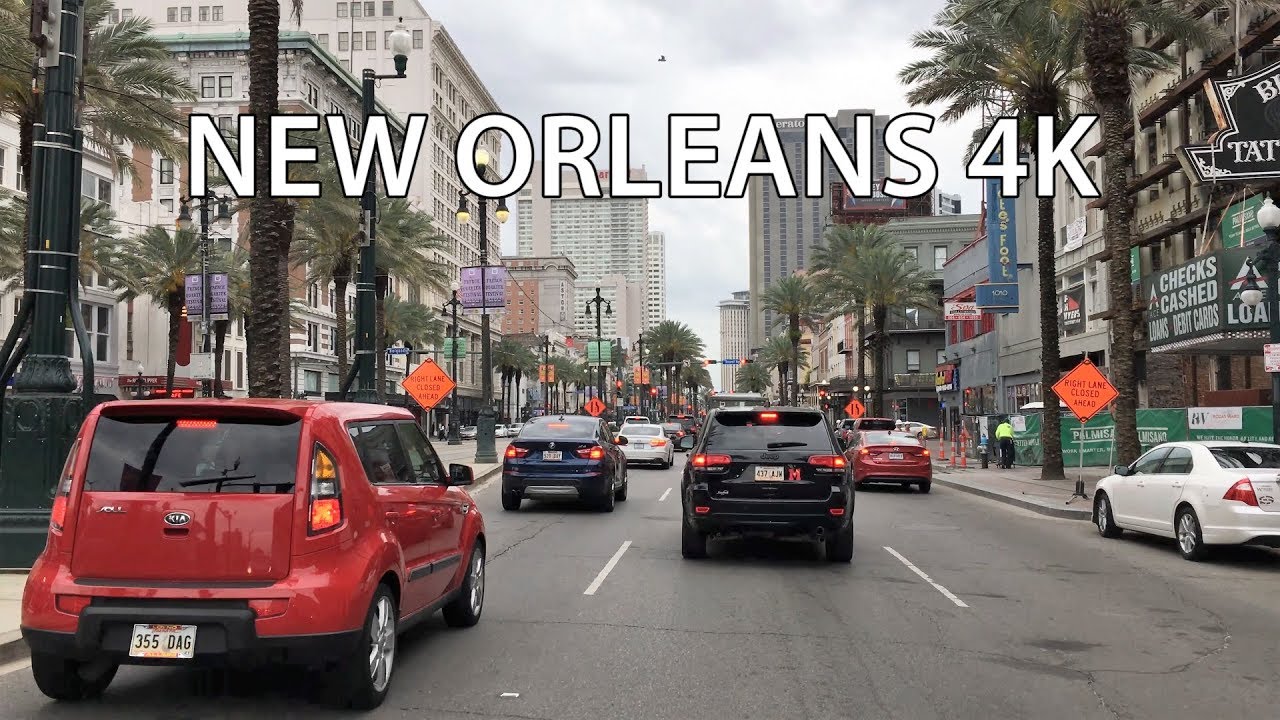New Orleans 4K - Weekday Morning - Driving Downtown USA