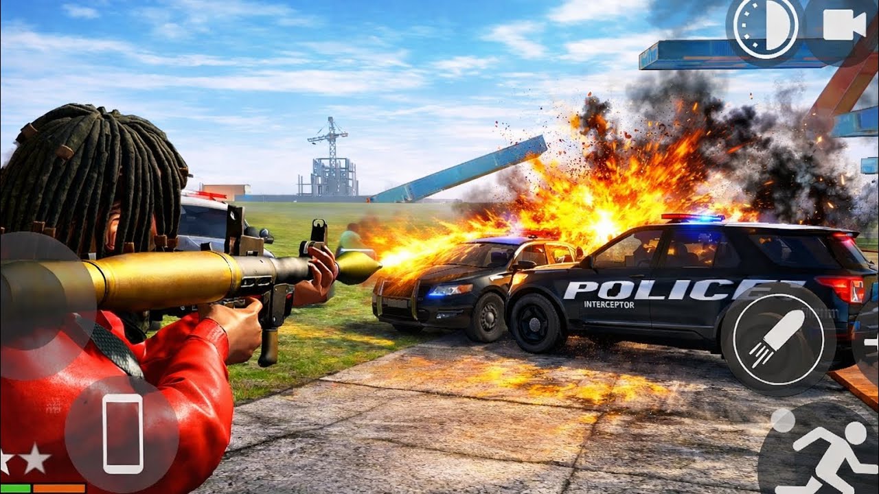 Police Car Blast! Epic Rocket Attack Gameplay 😱 | Action Game Shorts