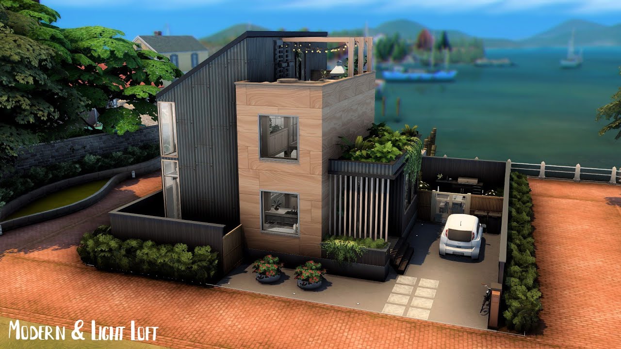 Modern & Light Loft 🏡 / THE SIMS 4 / NO CC / stop motion