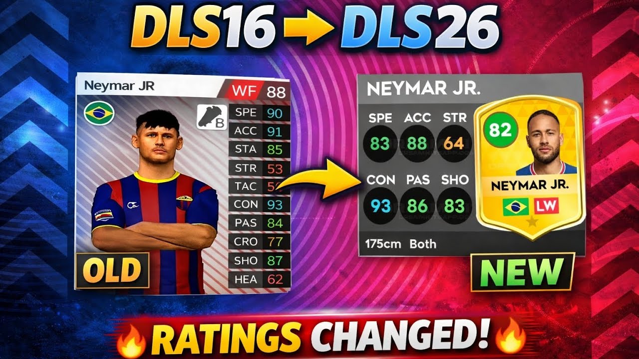 Top 10 Biggest Player Downgrades DLS16 ➜ DLS26 😱