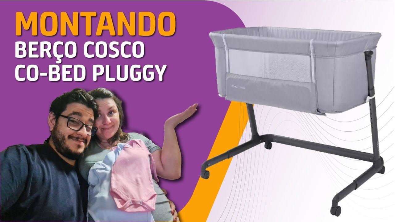 Montando o berço Cosco Co-Bed Puggy para acoplar na cama, recém nascido