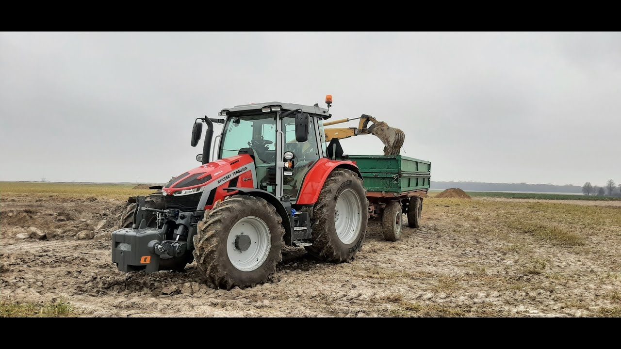 Massey Ferguson 5S 145 & IFA HL 80.11 - Wywóz ziemi