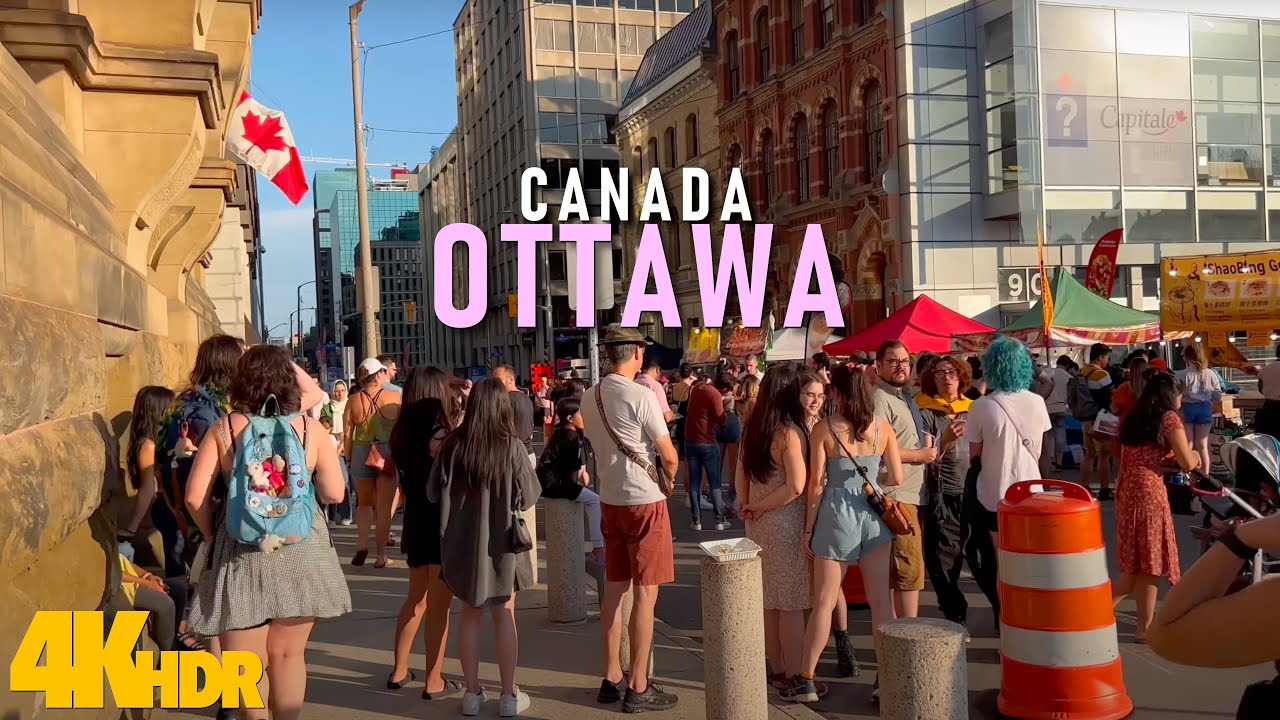 Ottawa Canada 🇨🇦 Saturday [4K UHD] walking downtown & Parliament hill