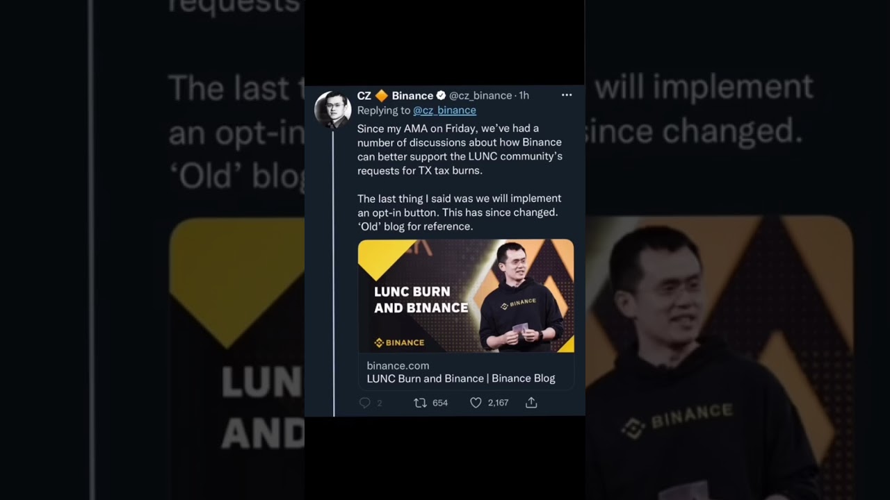 Binance changes mind on LUNC burn #shorts #lunaclassic