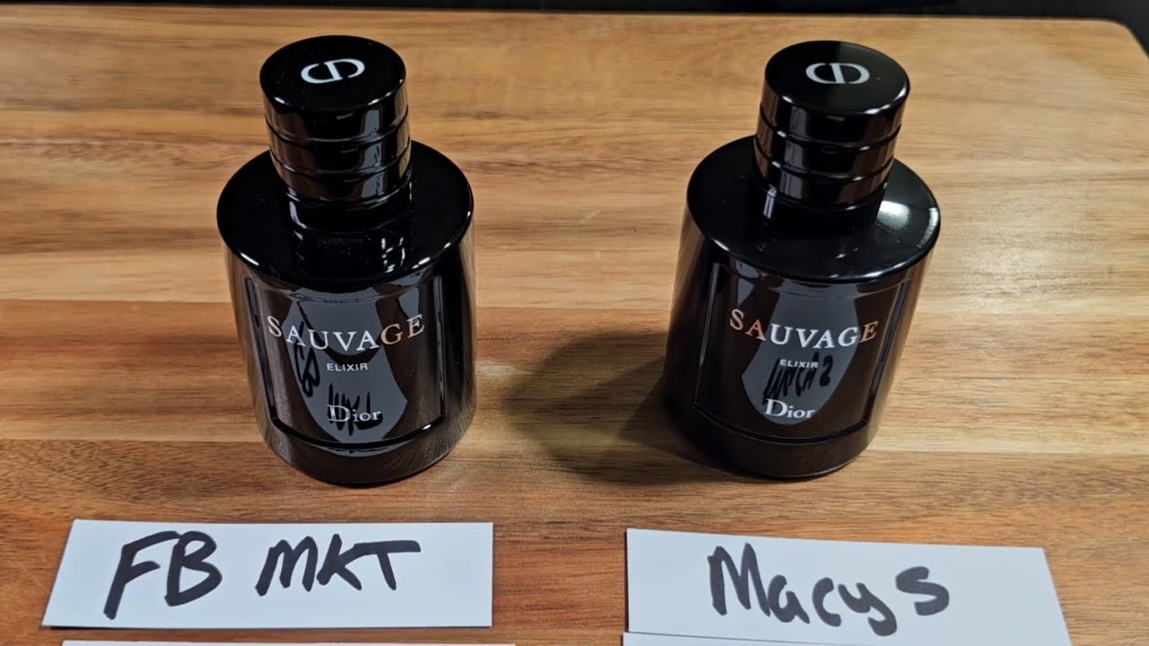 Fake vs Real Dior Sauvage Elixir Macy's vs Facebook Marketplace