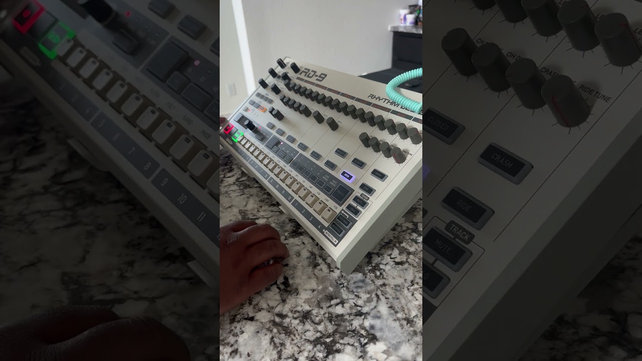 Music noobs first moments with the Behringer RD-9 Drum Machine in 2025. #tr909 #rd9 #drummachines