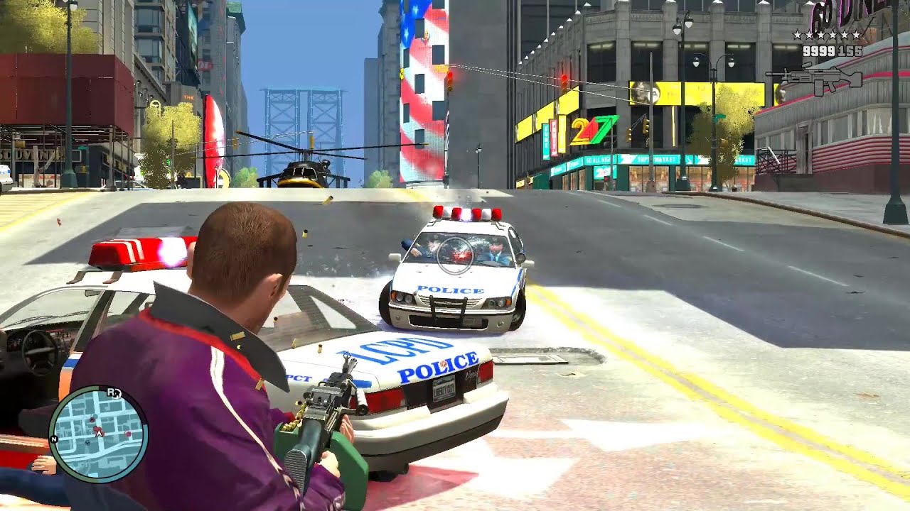 GTA 4 - NIKO | SHOOTOUT AT BOOTH TUNNEL & FIGHT WITH SWAT & POLICE + SIX STARS