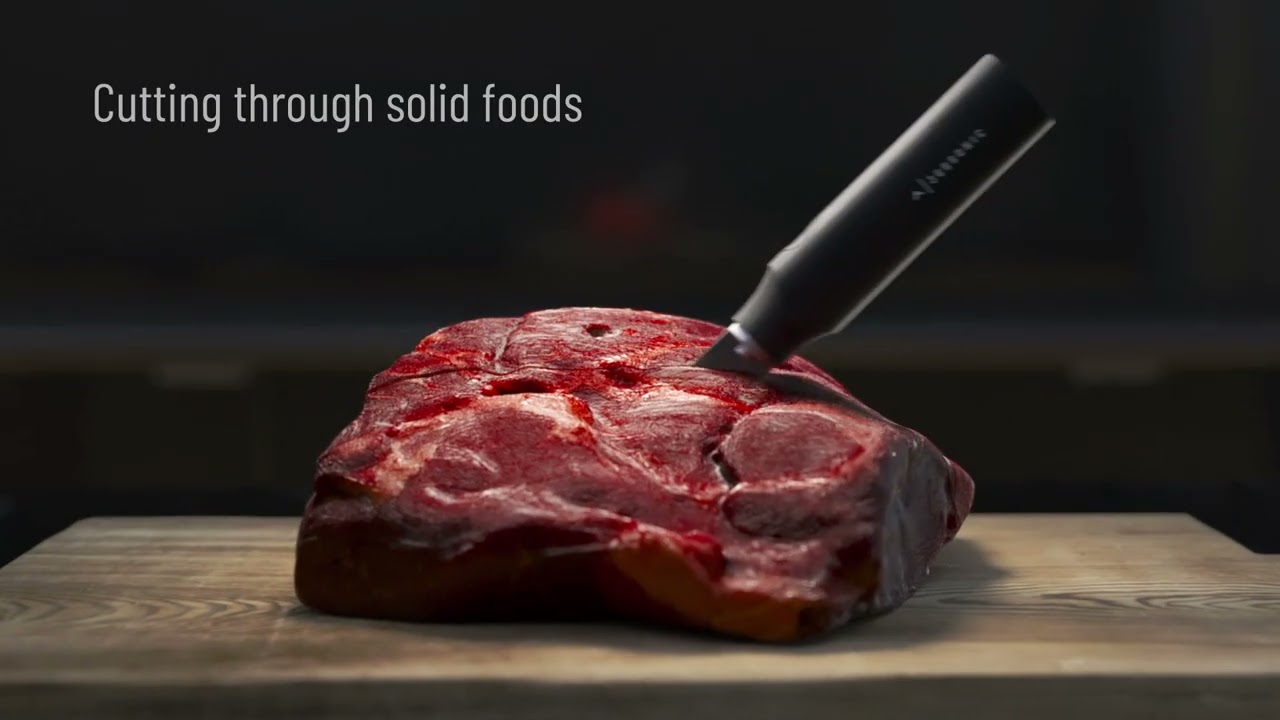 Ultrasonic kitchen knife 3D video