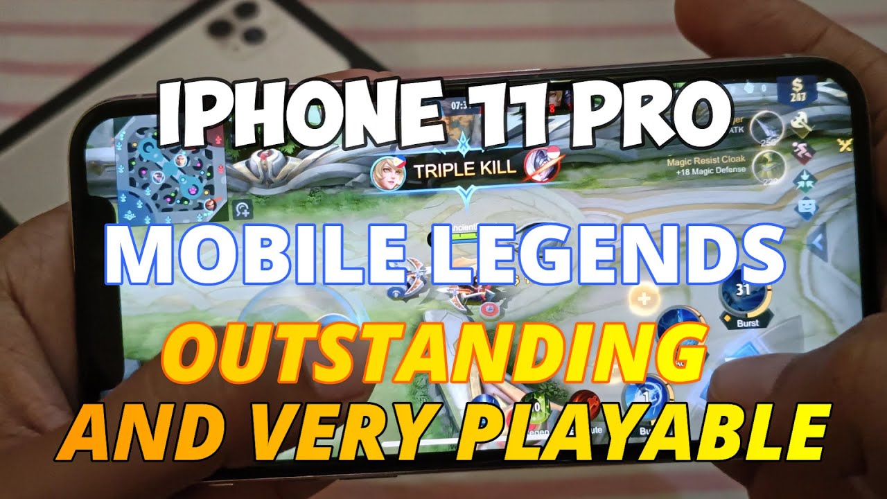 Mobile Legends in iPhone 11 Pro (Hand Cam)