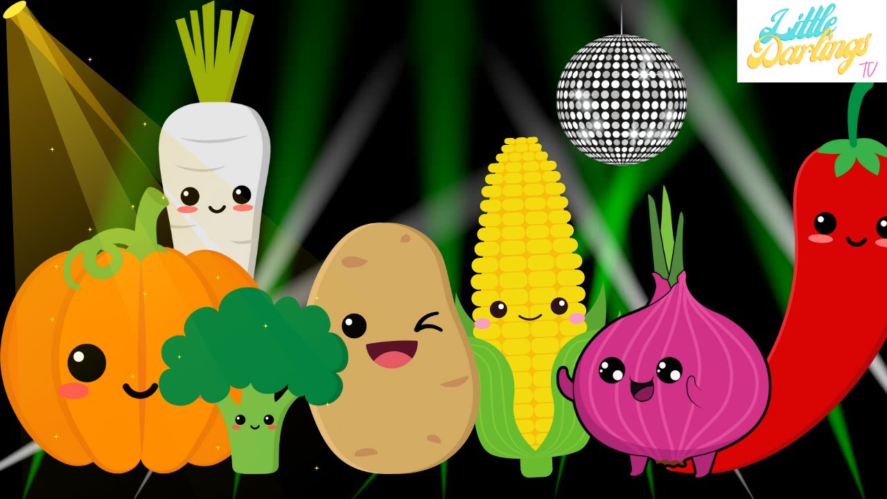 Little Darlings Tv - Funky Veggie's Dance Party! - Fun Video with Music!
