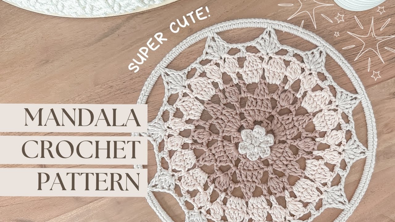 Crochet a GORGEOUS Mandala with this SUPER CUTE Crochet Pattern ✦ Incredibly EASY and QUICK Pattern