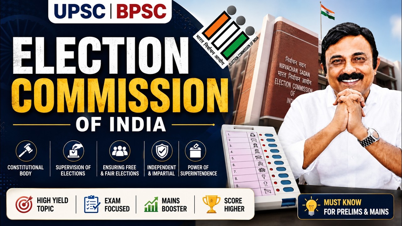 Indian Polity | Lecture 31 | Election Commission of India (ECI) | Constitutional Body | UPSC/BPSC