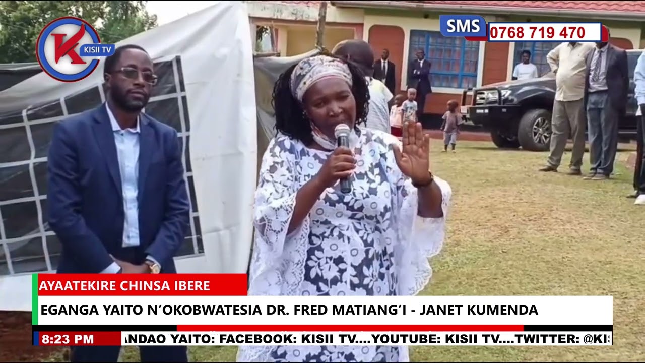 Nyamira county women rep aspirant Hon. Janet Kumenda's speech infront of Matiang'i in Nyamira today