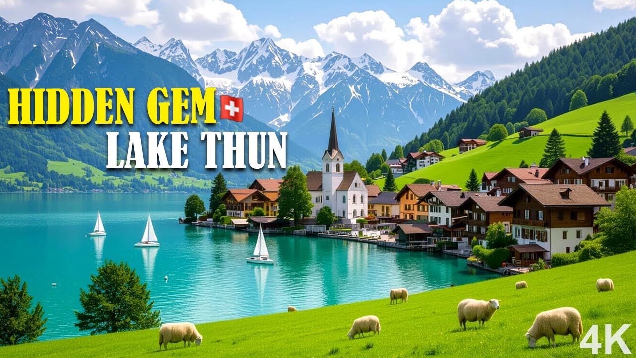 What’s the Hidden Gem Near Spiez Everyone Misses? | Swiss Village Walking Tour on Lake Thun 4K