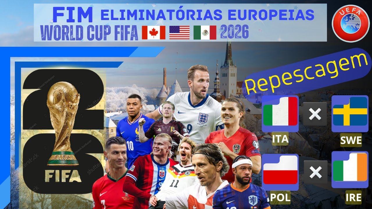 FIM das ELIMINATÓRIAS EUROPEIAS | As 12 Classificadas | Chaveamento da REPESCAGEM