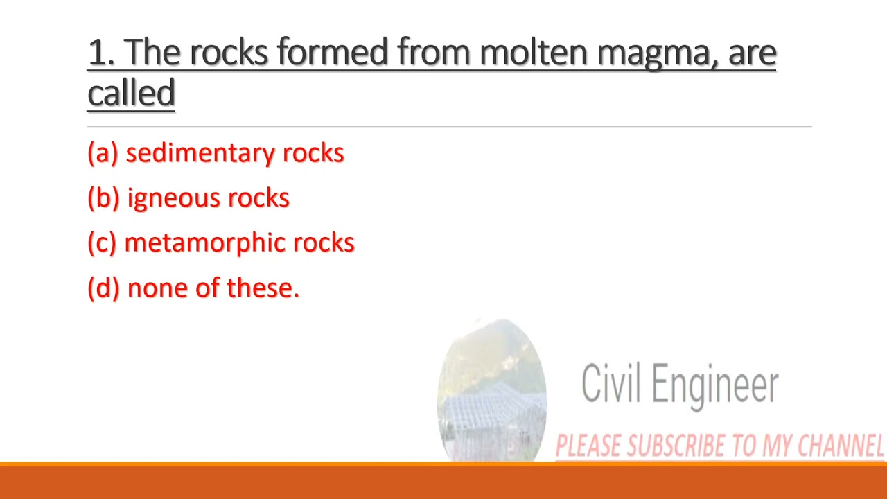 Multiple choice objective questions on Building Materials for Civil Engineer