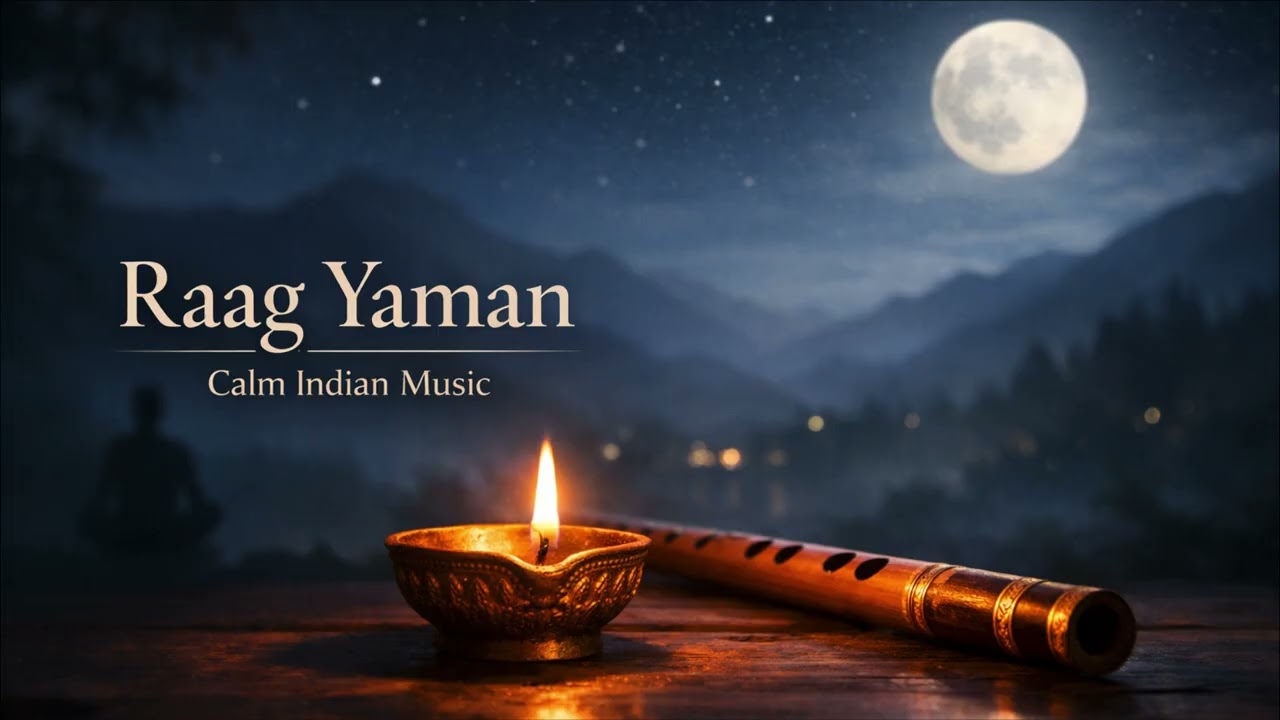 Raga Yaman Relaxing Instrumental | Peaceful Indian Classical Music for Night Meditation (60 Min)