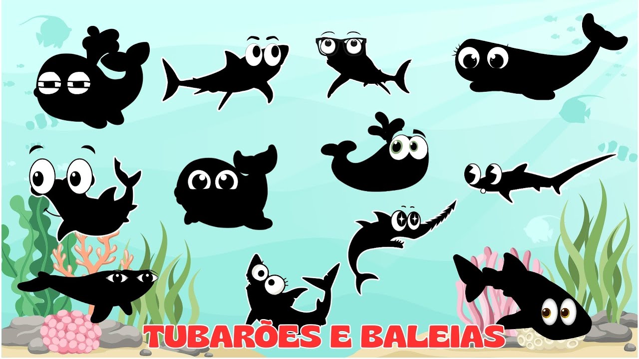🐋 VOCÊ CONSEGUE ADIVINHAR?🦈TUBARÕES E BALEIAS! ANIMAIS DO OCEANO E FUNDO DO MAR🌊✨DIVERTINDO CRIANÇAS