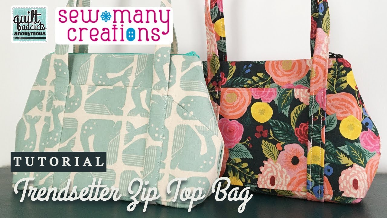 DIY Zip Top Bag with LOADS of Pockets - Trendsetter Zip Top Bag by Sew Many Creations