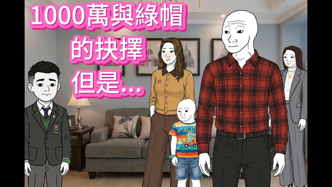 1000万与绿帽的抉择，但是...|Wojak|沃傑克|动画|Wojack|山道猴子|沃杰克|代孕