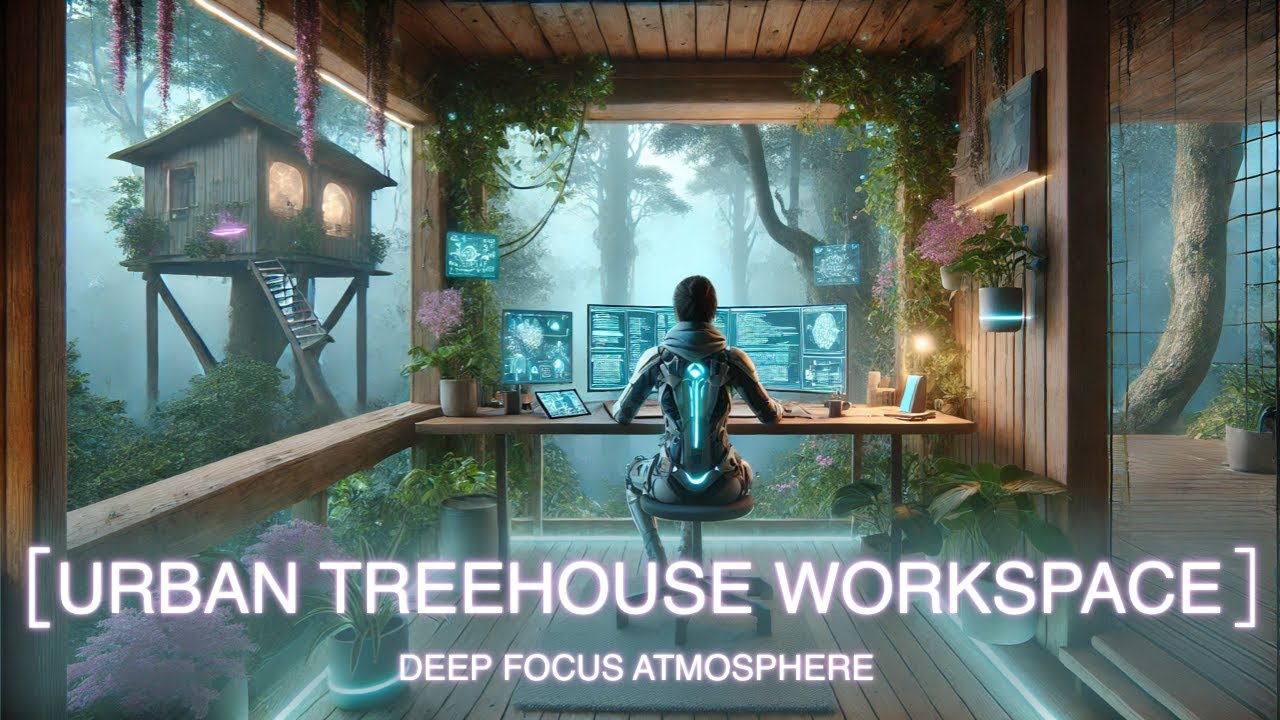 Work in Nature | Ambient Music for Focus & Deep Work in a Urban Treehouse