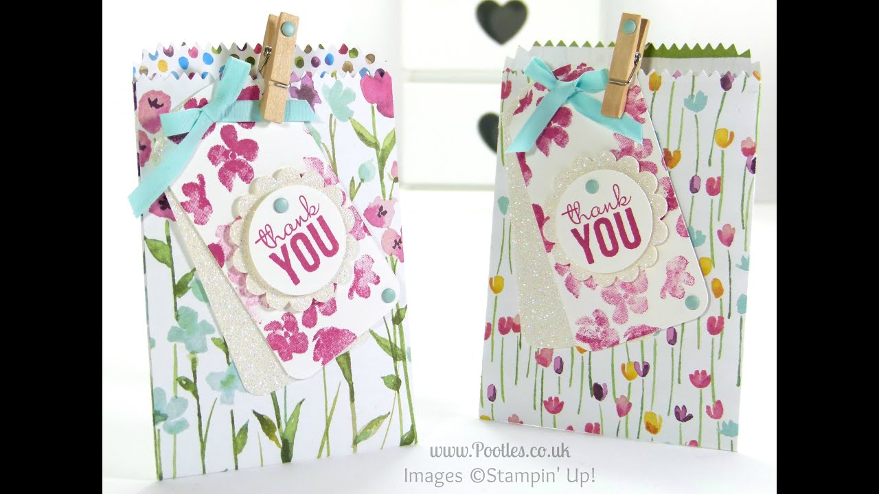 Stampin' Up! UK Painted Blooms Mini Treat Bag Tip Tutorial
