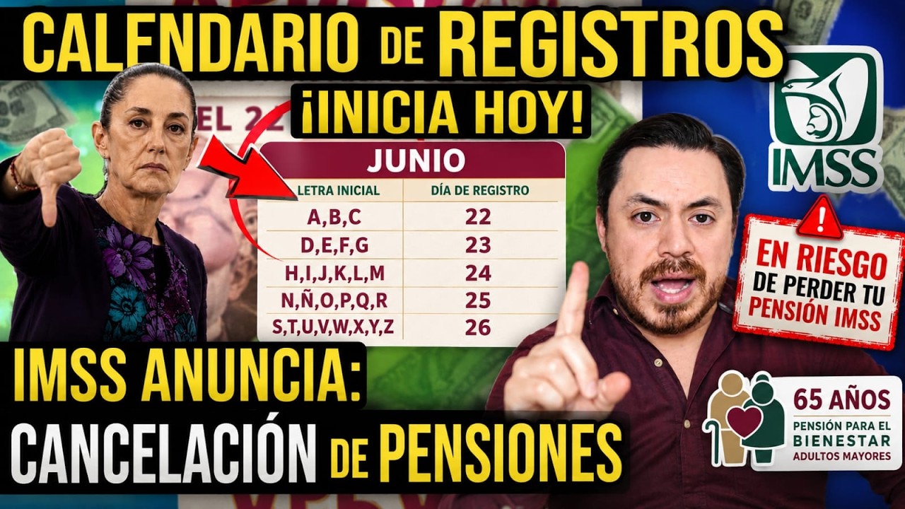 PENSION IMSS ANUNCIA CANCELACI&Oacute;N DE PAGOS😱REVELAN NUEVO CALENDARIO DE REGISTROS A PENSI&Oacute;N BIENESTAR📆