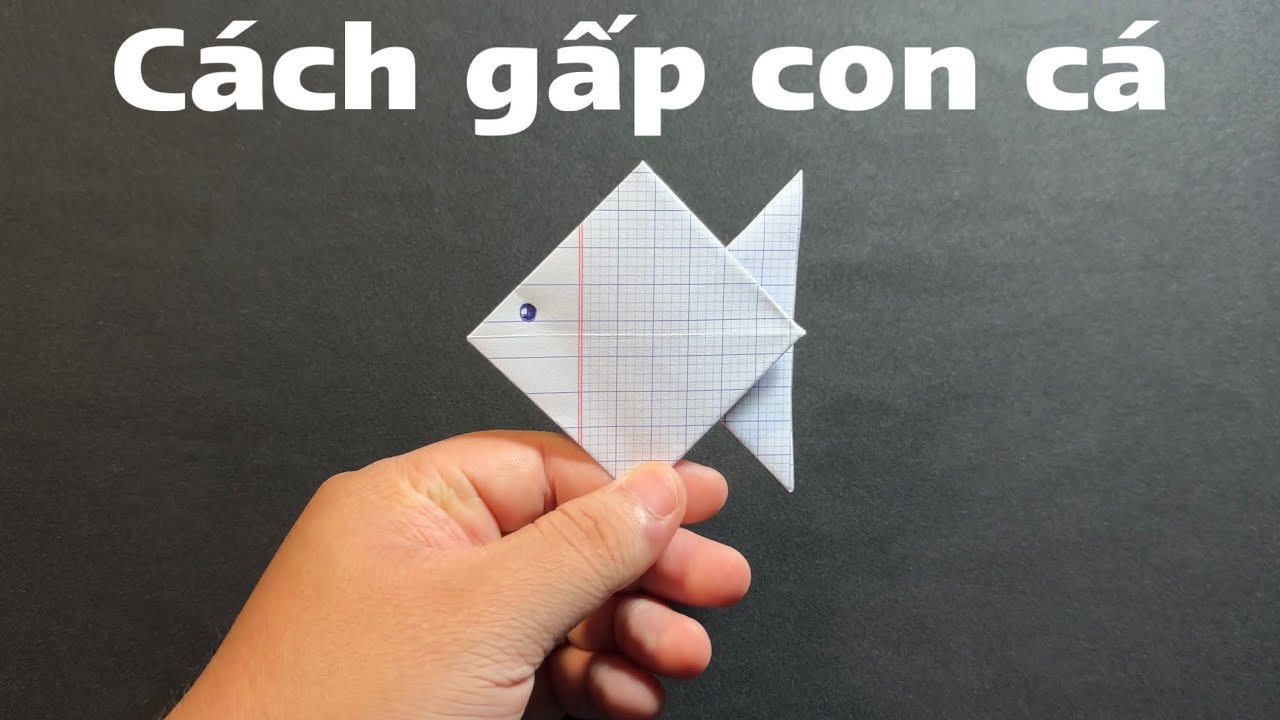 Cách gấp con cá bằng giấy