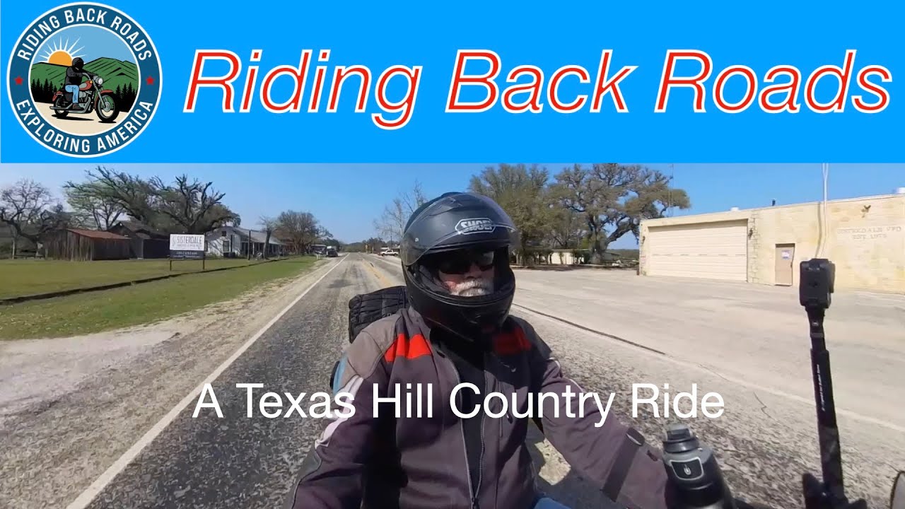 Riding a Motorcycle on Back Roads in the Texas Hill Country